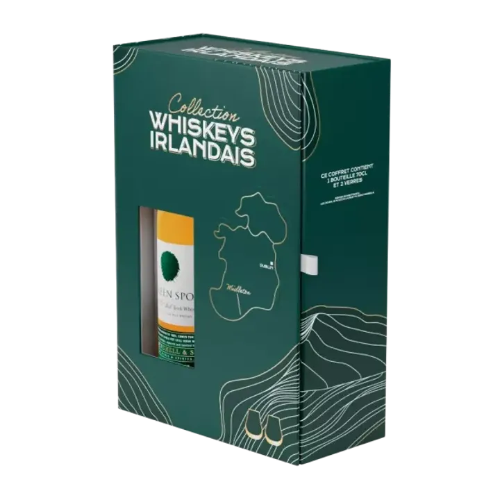 Green Spot Whiskey Irlandais Coffret 70 cl + 2 verres