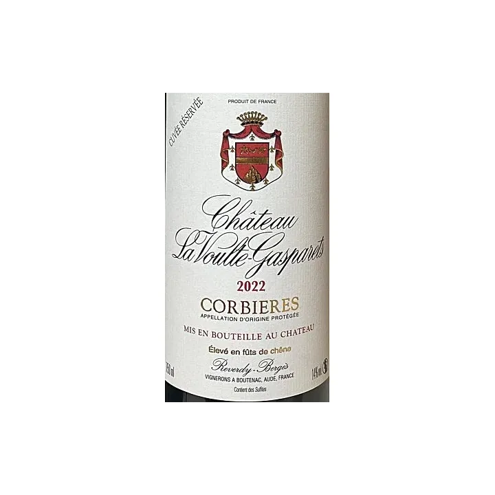 Acheter Vin Rouge Château la Voulte Gasparets Corbières Cuvée Réservée
