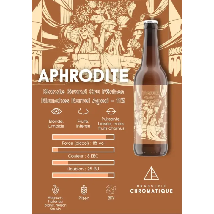 Bière Aphrodite 75 cl Blonde Grand Cru Pêches Barrel Aged