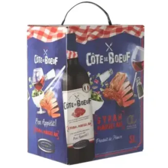 Vin rouge Côtes de Bœuf BIB 5 L pour les grillades
