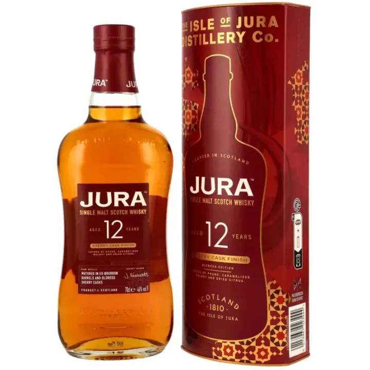 Whisky Jura 12 Ans Single Malt Écossais Fût de Xérès Oloroso