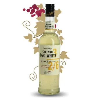GIFFARD EGG WHITE est un sirop au sucre de canne et au blanc d’oeuf