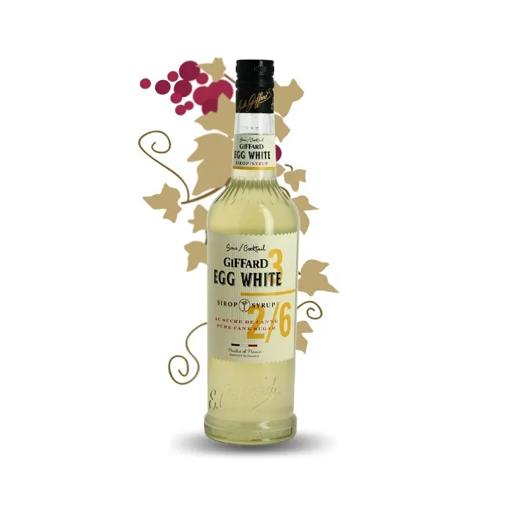 GIFFARD EGG WHITE est un sirop au sucre de canne et au blanc d’oeuf